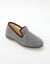 Chaussons homme bicolores fourr&eacute;s laine (gris / bordeaux)