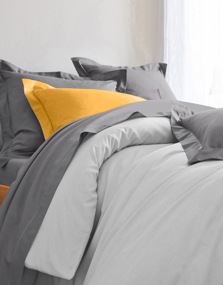 Linge de lit uni polycoton (curry)