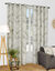 Rideau &agrave; &oelig;illets, imprim&eacute; esprit jungle bicolore (kaki / naturel)