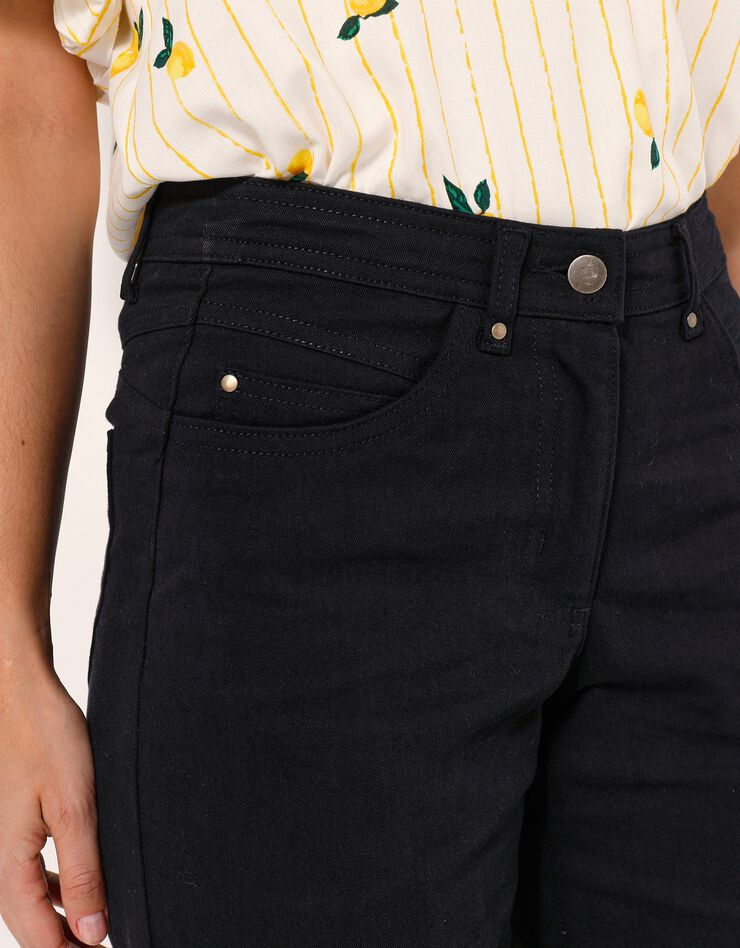 Pantalon couleur coupe large 5 poches (noir) Pantalon couleur coupe large 5 poches (noir)