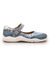 Babies imprimées scratchées cuir grande largeur (bleu ciel)