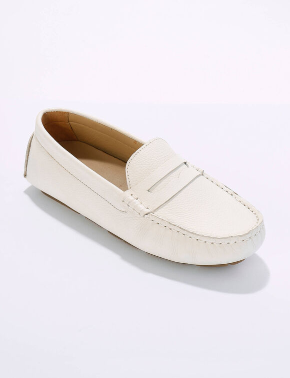 Mocassins en cuir (blanc)