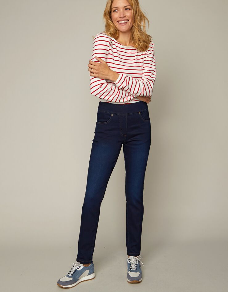 Jegging fuselé ultra stretch, maille effet jean (dark blue) Jegging fuselé ultra stretch, maille effet jean (dark blue)