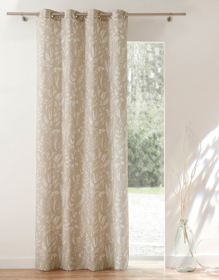 Rideau imprimé bucolique Alessia (beige)