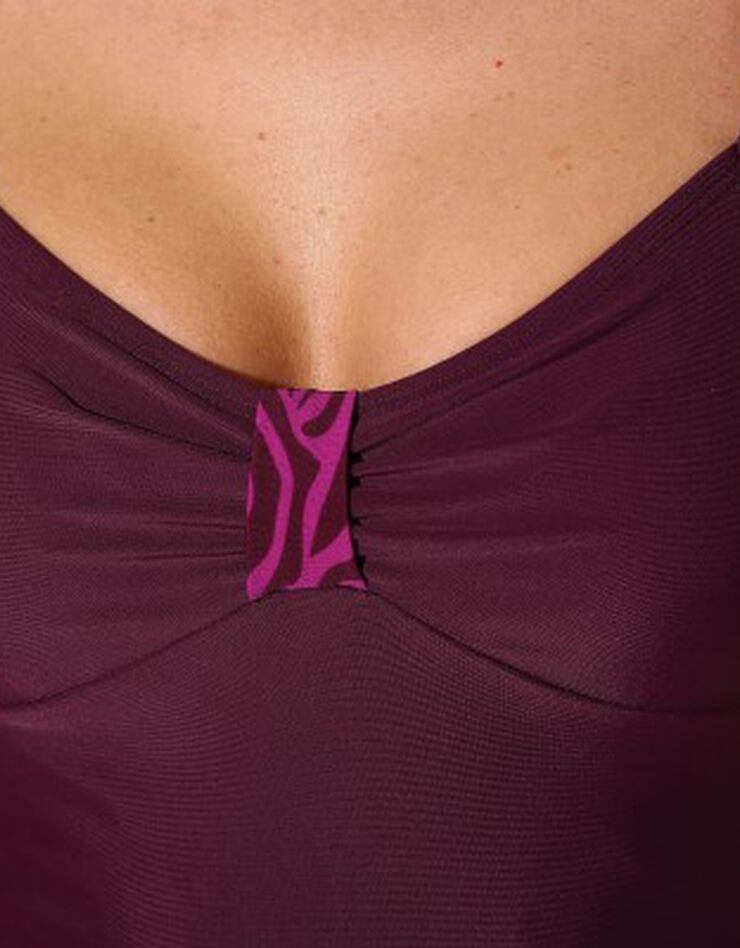 Maillot de bain 1 pièce amincissant - sans armatures (prune) Maillot de bain 1 pièce amincissant - sans armatures (prune)