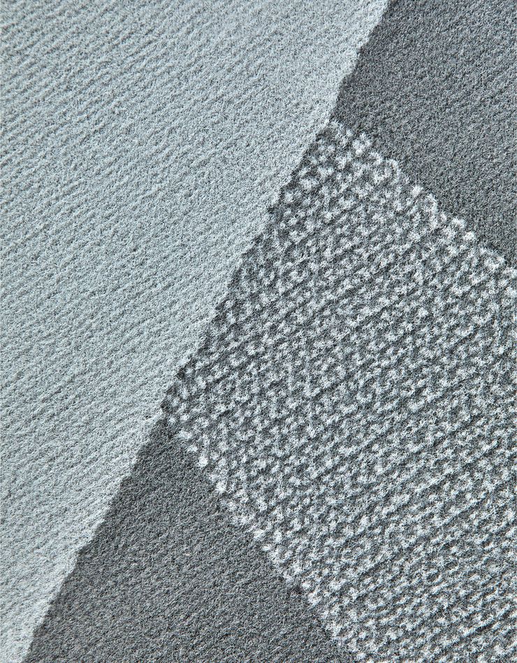 Tapis rectangulaire motif rétro (gris anthracite)
