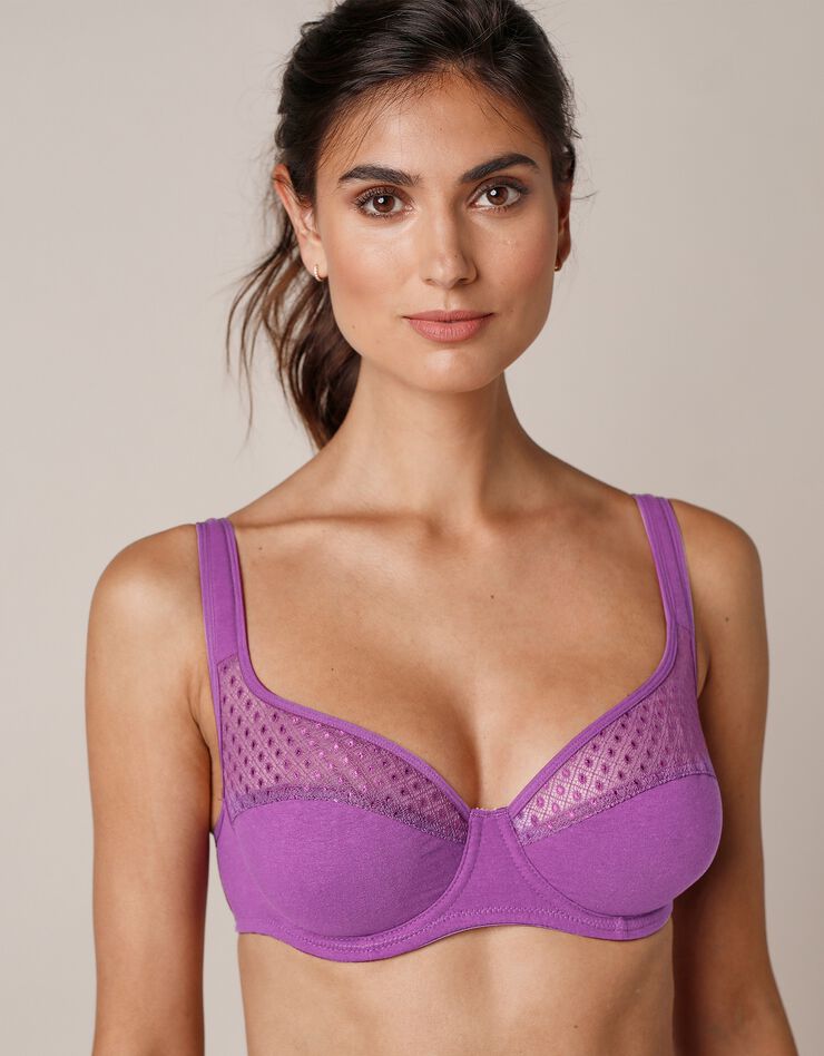 Soutien-gorge Tropea uni avec armatures - lot de 2 (blanc + poudre)