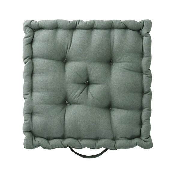 Coussin de sol uni coton (eucalyptus)