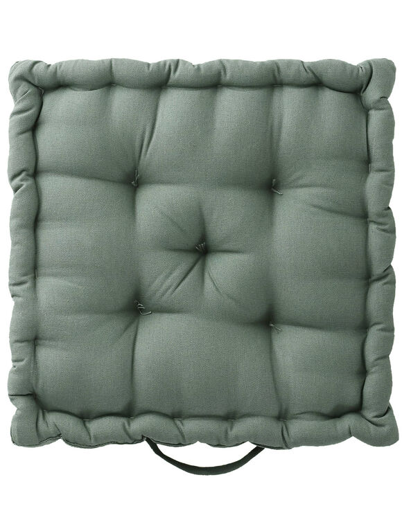 Coussin de sol uni coton (eucalyptus)