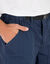 Pantalon 3/4 &eacute;lastiqu&eacute; + ceinture assortie (bleu marine)