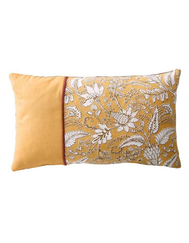Housse de coussin rectangulaire imprimé fleurs indiennes - lot de 2 (miel) Housse de coussin rectangulaire imprimé fleurs indiennes - lot de 2 (miel)