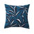 Housse de coussin imprimé feuillage (bleu)