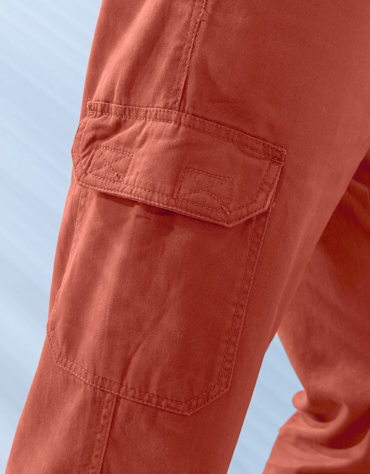 Pantalon cargo multipoches (brique)