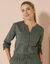 Chemise unie, mélange coton-lin (bronze)