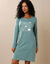 Chemise de nuit courte imprim&eacute; &laquo;&nbsp;&eacute;criture coeurs"  (kaki)