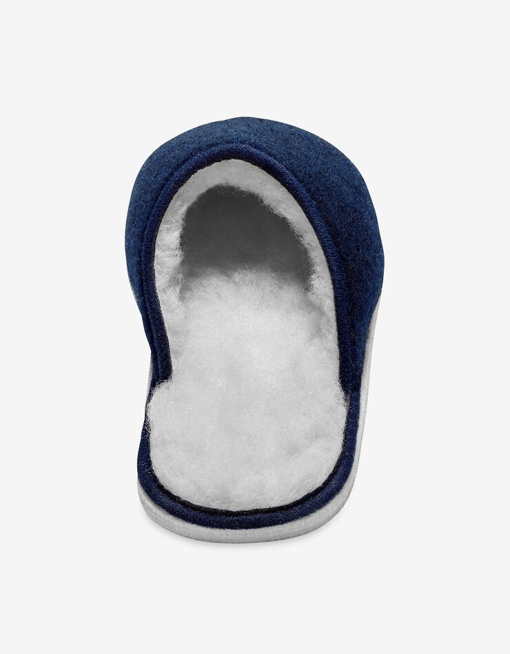 Mules homme silencieuses fourrées laine (uni marine) Mules homme silencieuses fourrées laine (uni marine)