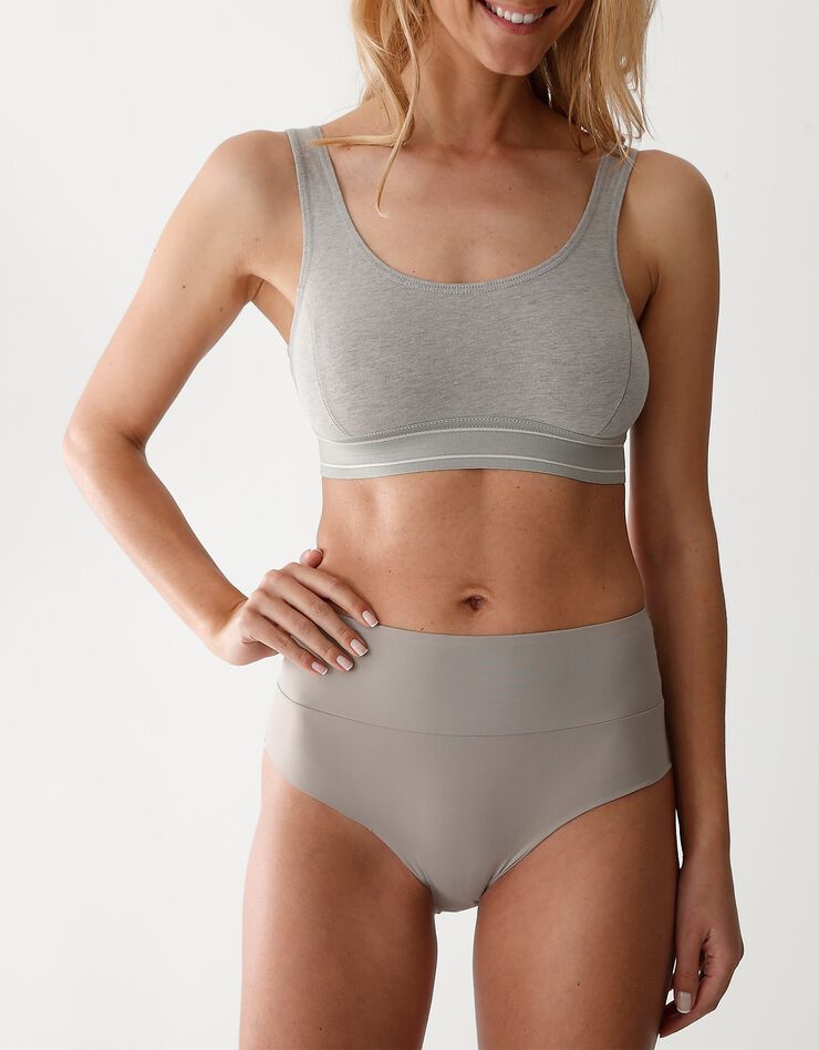 Culotte taille haute grand confort invisible - Lot de 2 (taupe)