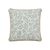 Coussin imprimé végétal biais en jute  (vert sauge)