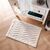 Tapis de bain coton jacquard motifs tuftés (blanc)