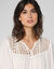 Blouse macramé manches 3/4 (écru)