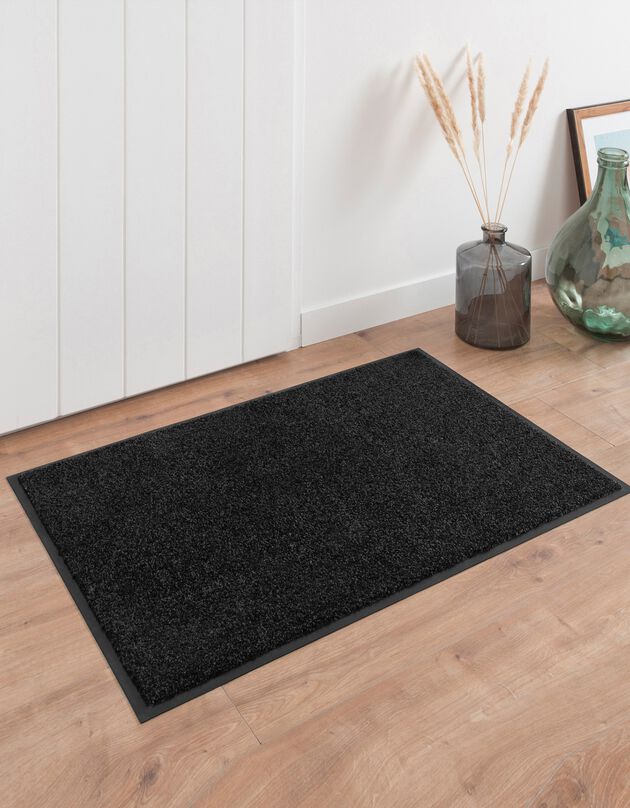 Tapis uni anti-poussière luxe (noir)