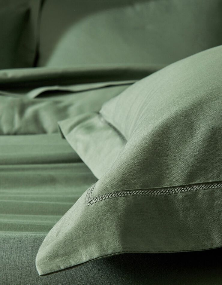 Linge de lit uni coton (eucalyptus)