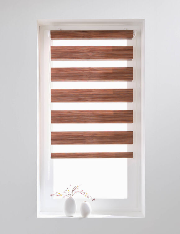 Store jour/nuit effet bois &agrave; clipser (bois)