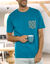 T-shirt pyjama manches courtes bleu canard (bleu canard)