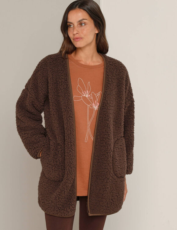 Veste d'intérieur en sherpa  (chocolat)