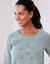 Chemise de nuit manches longues en micro polaire` (kaki)