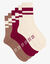 Chaussettes mi-hautes femme Dim - lot de 3 (marron + framboise + ivoire)