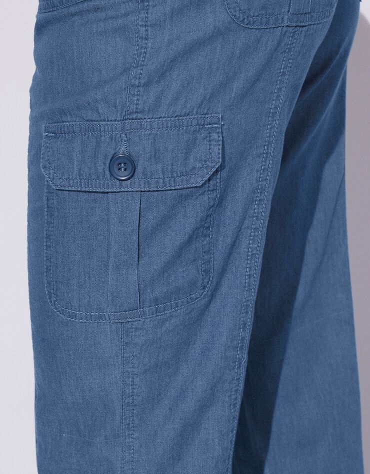 Pantacourt denim ceinture maille (stone) Pantacourt denim ceinture maille (stone)