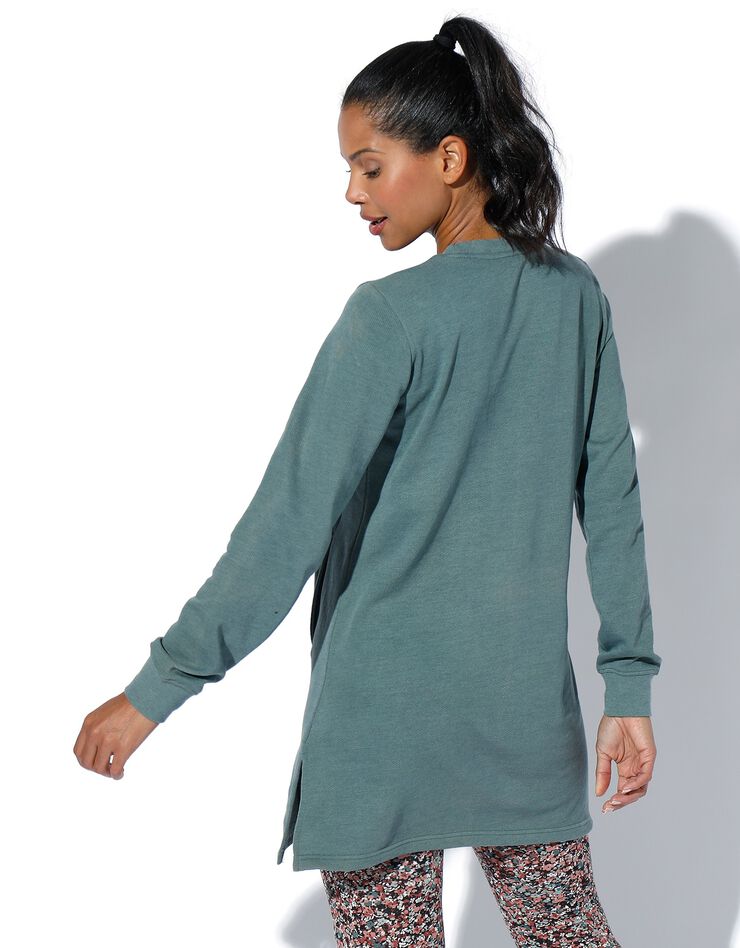 Sweat long, molleton gratté (vert grisé) Sweat long, molleton gratté (vert grisé)