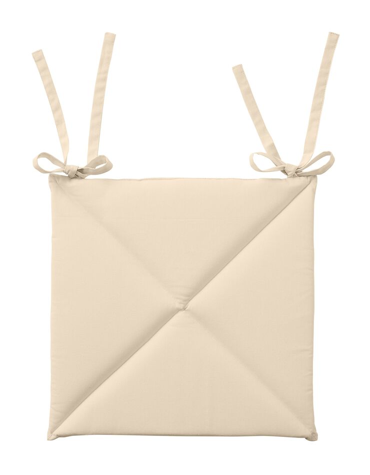 Galette de chaise unie carrée - lot de 2 (écru) Galette de chaise unie carrée - lot de 2 (écru)
