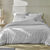 Linge de lit uni flanelle (gris clair)