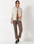 Gilet veste boutonné, polyester recyclé** (beige chiné)