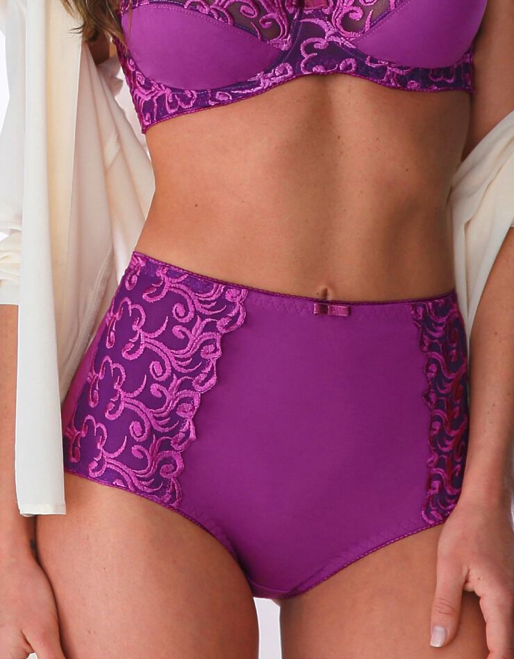 Gainette ventre plat microfibre tulle brodé Sienne - lot de 2 (lilas + blanc) Gainette ventre plat microfibre tulle brodé Sienne - lot de 2 (lilas + blanc)
