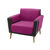 Protège-salon réversible microfibre matelassé (prune)