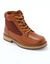 Boots fourrées lacées et zippées (marron)