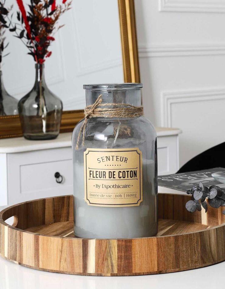Bougie artisanale parfumée en céramique (blanc)