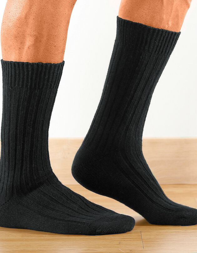 Mi-chaussettes inusables - lot de 2 paires (noir)