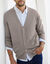 Gilet boutonné manches longues (taupe clair)