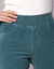 Pantalon droit "ultra-confort", en velours côtelé  (vert grisé)