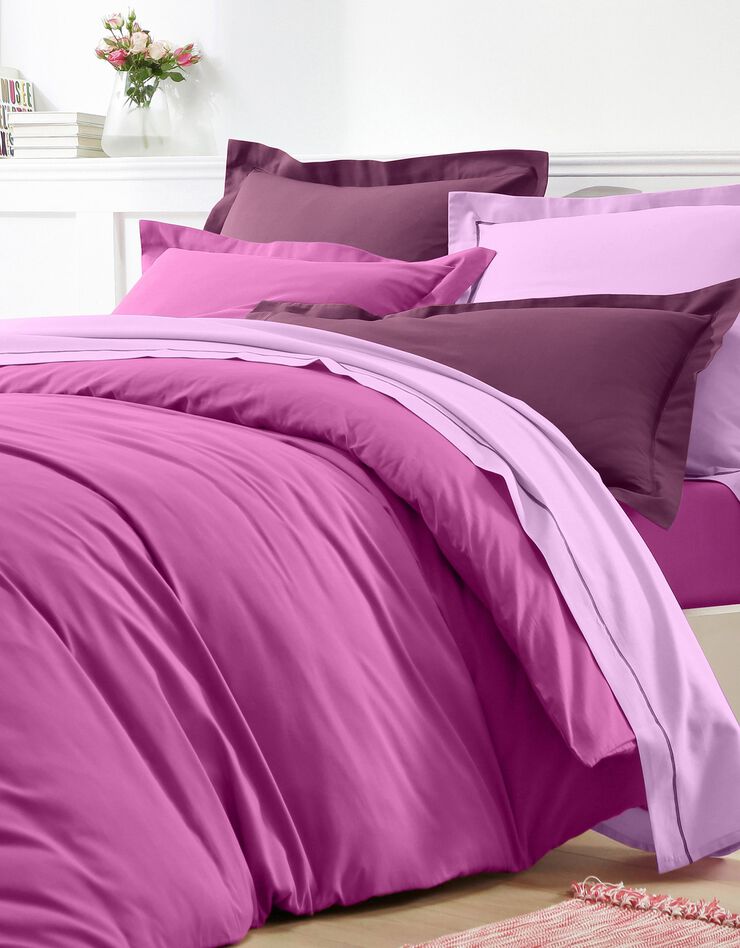 Linge de lit uni polycoton (lavande)