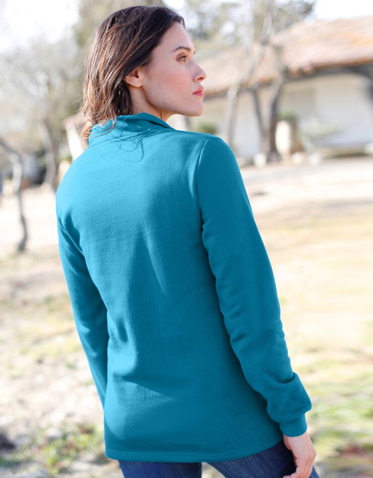 Sweat col montant zippé (bleu canard) Sweat col montant zippé (bleu canard)