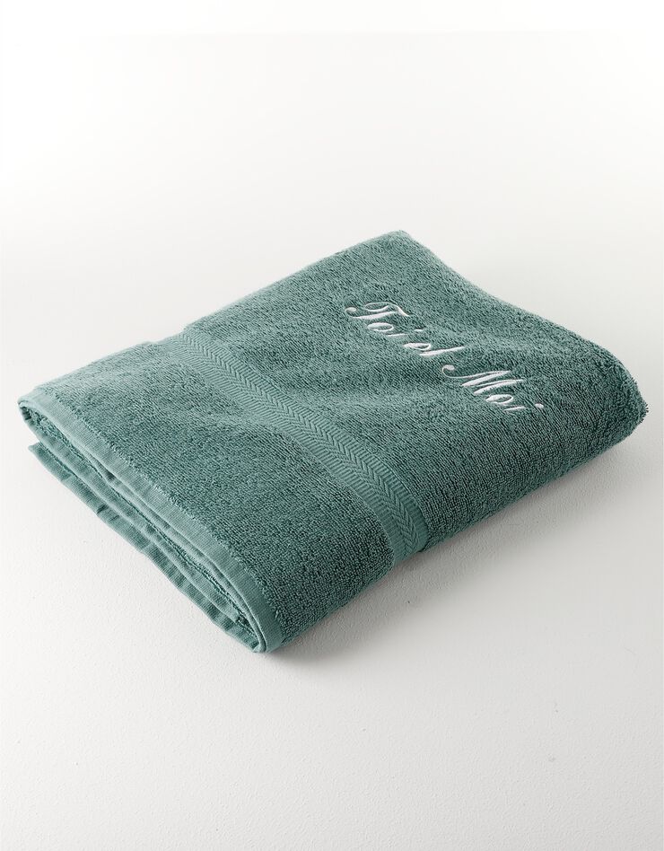 Serviette éponge personnalisable confort moelleux (eucalyptus)