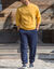 Sweat molleton col rond (jaune)