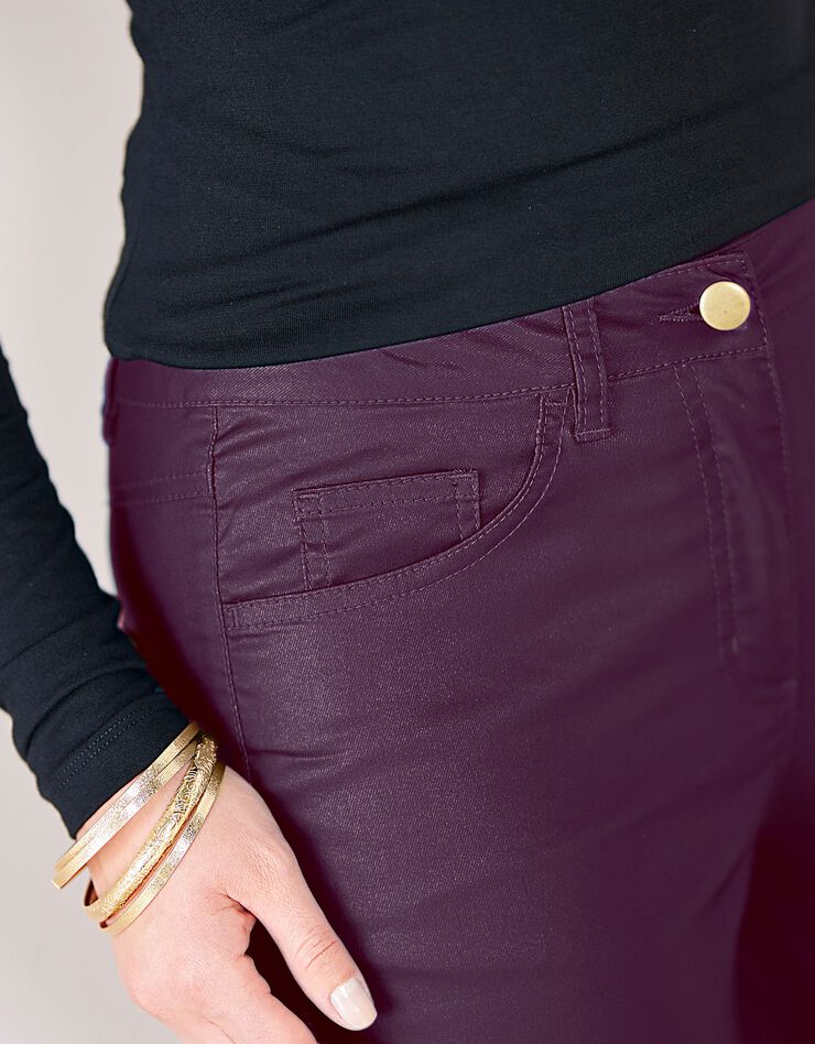 Pantalon enduit fuselé (prune) Pantalon enduit fuselé (prune)
