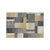 Tapis d&eacute;coratif motif patchwork (gris)
