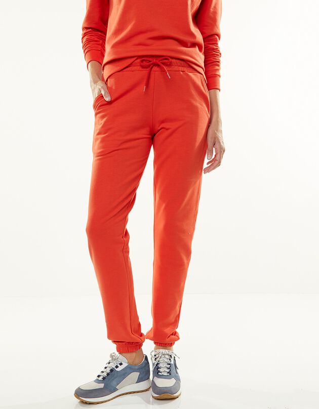 Pantalon de jogging, molleton gratté (rouge)